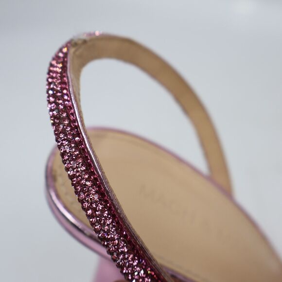 🔥NO ANKLE STRAP MACH & MACH Double Crystal Bow Platform Pump Pink, 7.5US/37.5IT - Picture 11 of 13